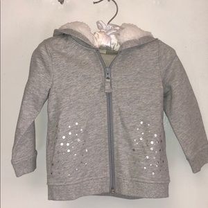 Crazy 8 Gray Sweater with Silver Sequends 18-24M
